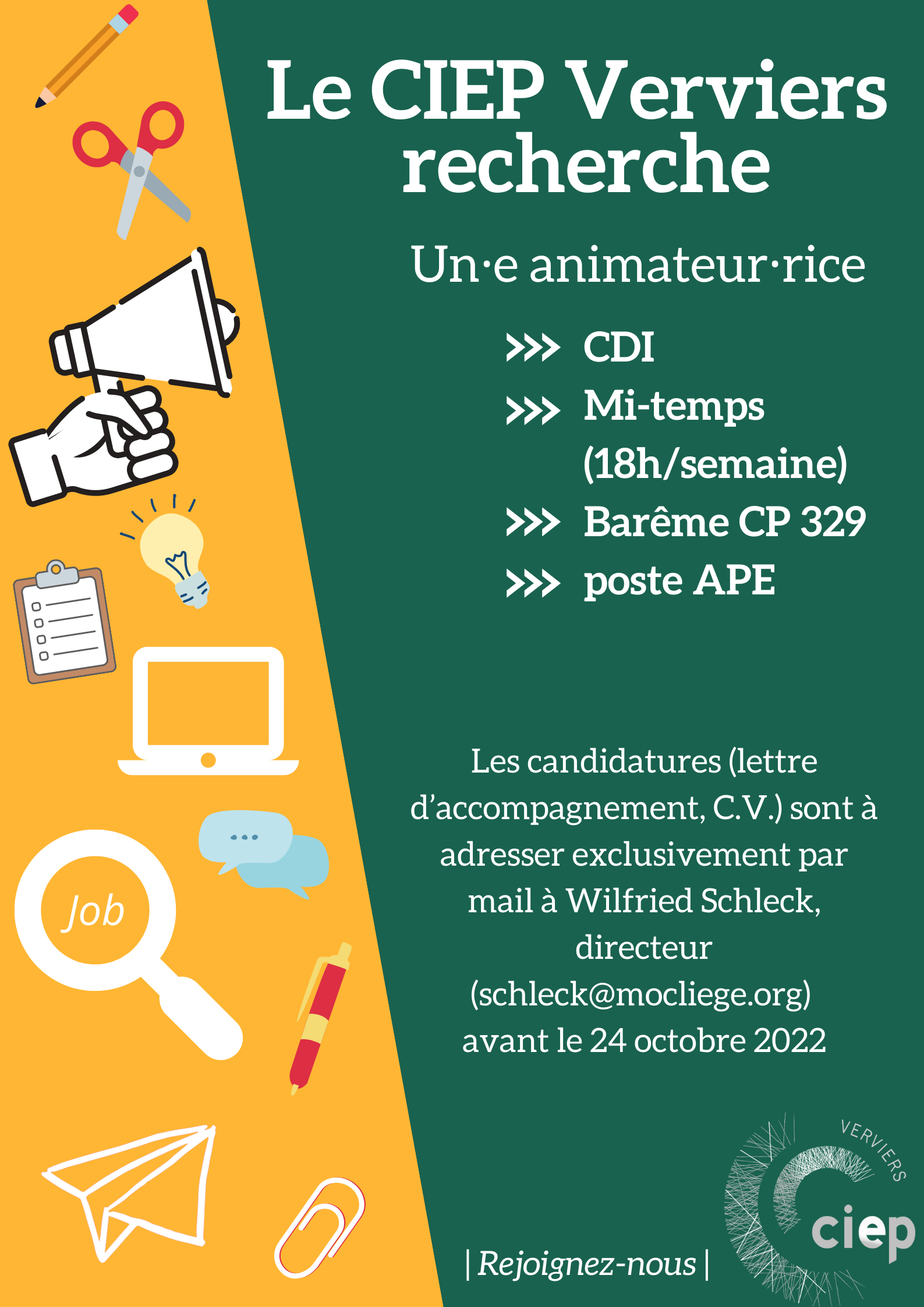 Verviers Offre D Emploi Animateur Trice Ciep Verviers