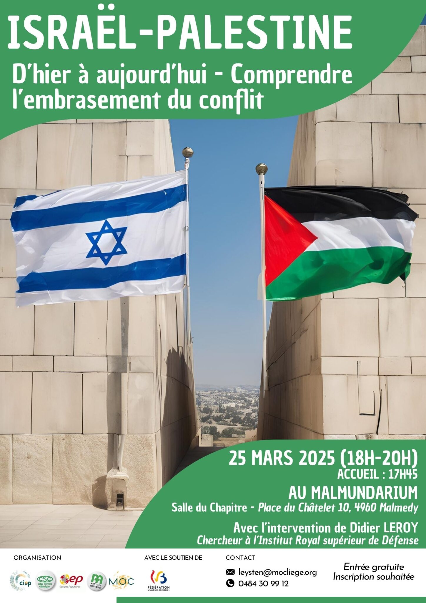 Malmedy | 25/03/25 | Conférence - Israël-Palestine : D'hier à aujourd ...